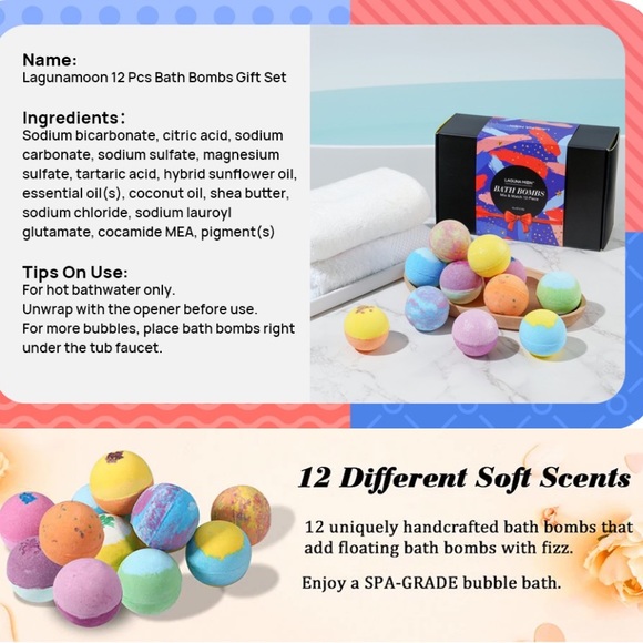 Laguna Moon Bath Bomb 12 Set - Picture 8 of 9